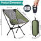 Portable Camping Lightweight Backpacking Chair For Hiking Beach Picnic